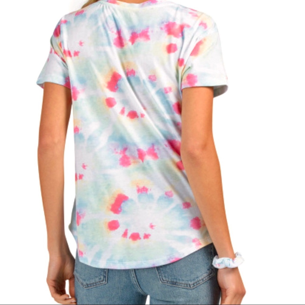 Rae Dunn Be Kind Tie Dye T-Shirt with Scrunchie Size Medium - Picture 2 of 7